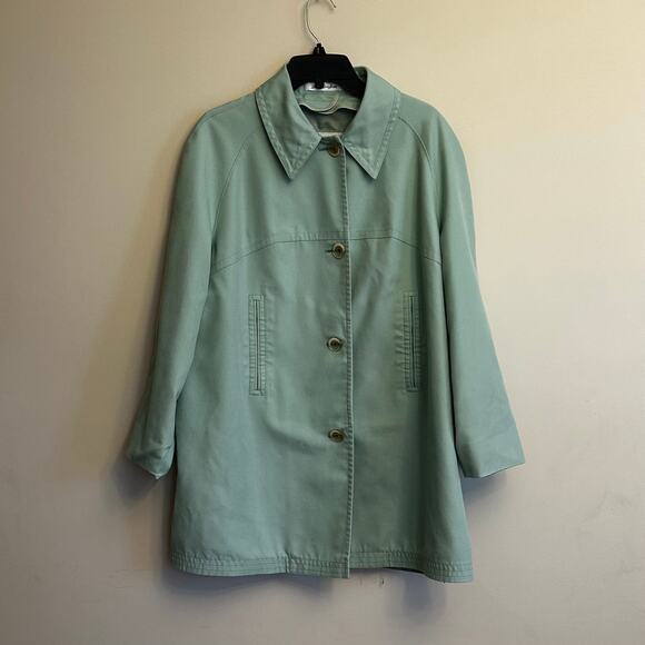 Misty Harbor Dresses & Skirts - Vintage Misty Harbor Any Weather Coat Mint Green USA 18